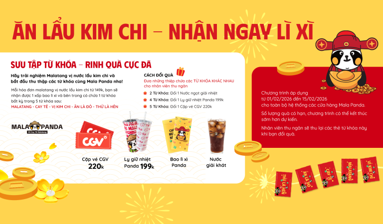 Ăn Lẩu Kim Chi – Săn Lì Xì & Sưu Tập Từ Khóa Đổi vé cGV